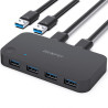 USB 3.0 KVM Switch, USB 2 in 4 out Switcher for 2 Computers.