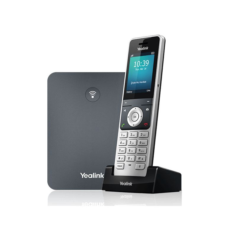 High-Performance IP DECT Solution including W56H Handset and W70B Base Station, Up to 20 simultaneous calls, Flexible Noise Redu