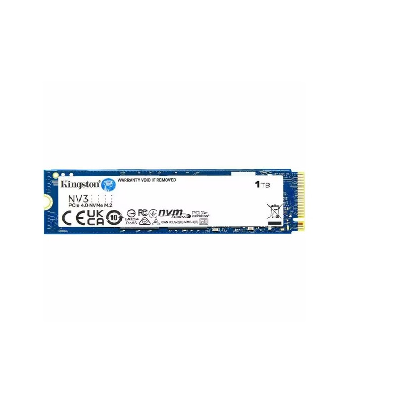 M.2 NVMe SSD: 1TB NV3, M.2 2280 NVMe SSD, Read 6000 MB/s, Write 4000 MB/s, 3 Year Limited Warranty