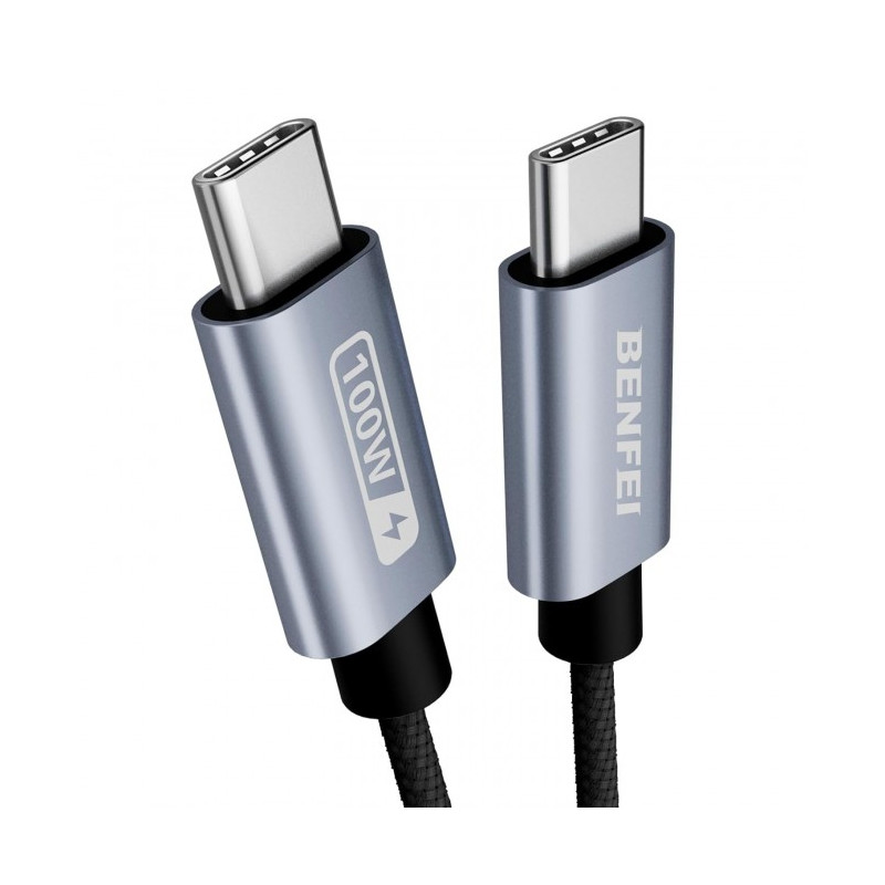 100W USB-C (Type-C) to USB-C Fast Charging Cable Aluminum Shell Tangle-Free Silicone for I-phone 15 /16 /Samsung 1.8M