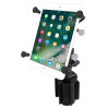 RAM-A-CAN II Universal Cup Holder Mount with Universal X-Grip Cradle for 7" Tablets