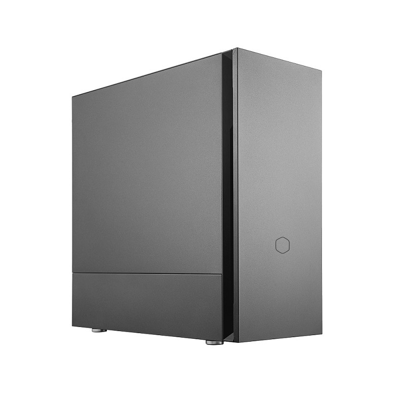 Mid-Tower Case: Silencio S600 - Black1x 5.25" Bay, 2x 120mm Fans, 2x USB 3.2, SD Card Reader, Sound Dampening Panels, Supports: