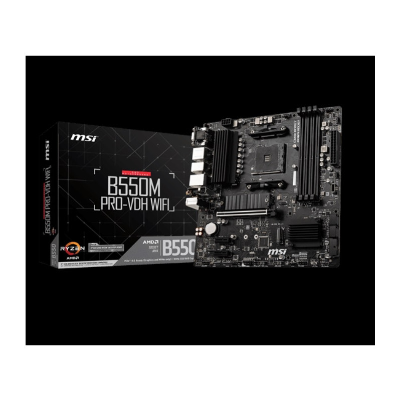B550 m-ATX Motherboard: AM4 Socket For AMD Ryzen 3000/4000/5000 Series Processors4x DDR4, 4x SATA 6Gb/s, PCIE4.0, 1x M.2 Gen4 +