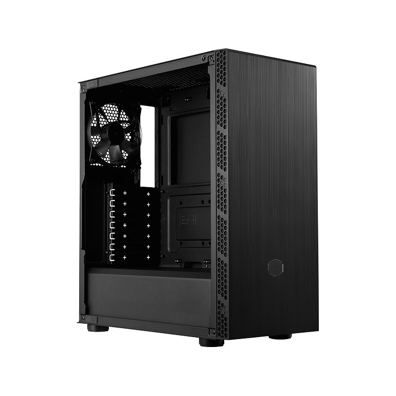 Mid-Tower Case: MasterBox MB600L V2 - Black1x 120mm Fan, 2x USB 3.2 Gen 1, Tempered Glass Side Panel, Supports: ATX/mATX/mini-IT
