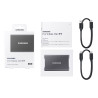 Portable SSD T7, 2TB, Titan Gray, USB3.2, Type-C, R/W(Max) 1,050MB/s, Aluminium Case, 3 Years Warranty