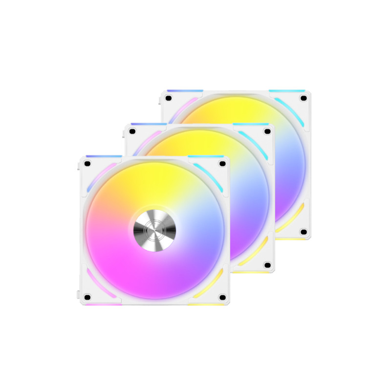 120mm Fan: AL120 V2 UNI Fan - White (3-Pack)120mm ARGB PWM, 250~2000 RPM, 28.7 dB(A) Max, Fan Controller Included