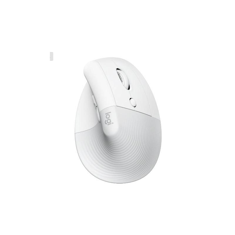 Wireless Mouse: Logitech ERGO Lift - Off White, Wireless & Bluetooth, Vertical Ergonomic Mouse