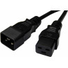 Extension Cable: 2m 15A IEC C19 Male to IEC C20 Female for UPS PDU PC Servers Rack-mount Power Distribution Units