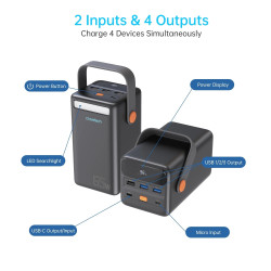 50000mAh PD65w 2 inputs & 4...