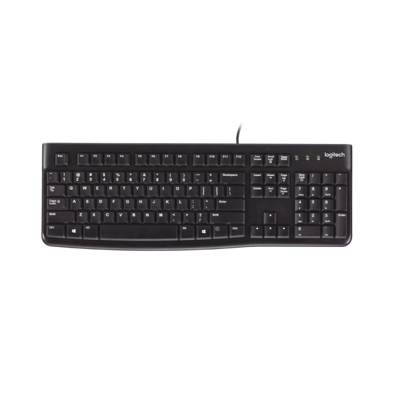 Keyboard: K120, Wired USB Full-Size - Black
