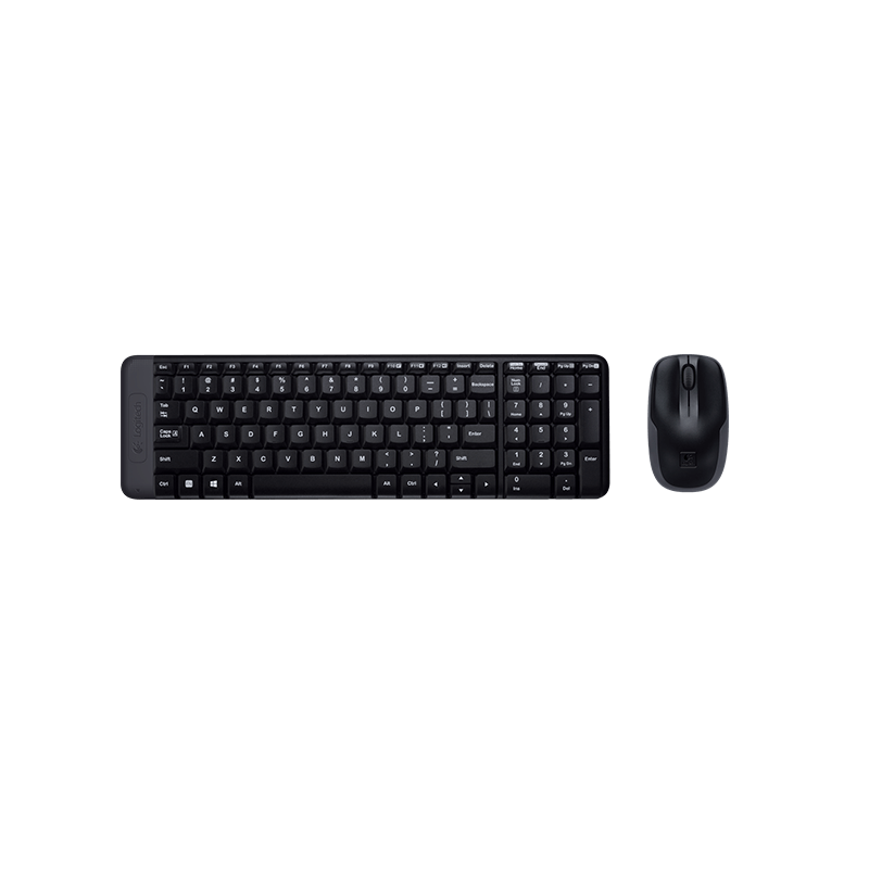 Keyboard & Mouse: MK220, Compact Wireless Combo - Black