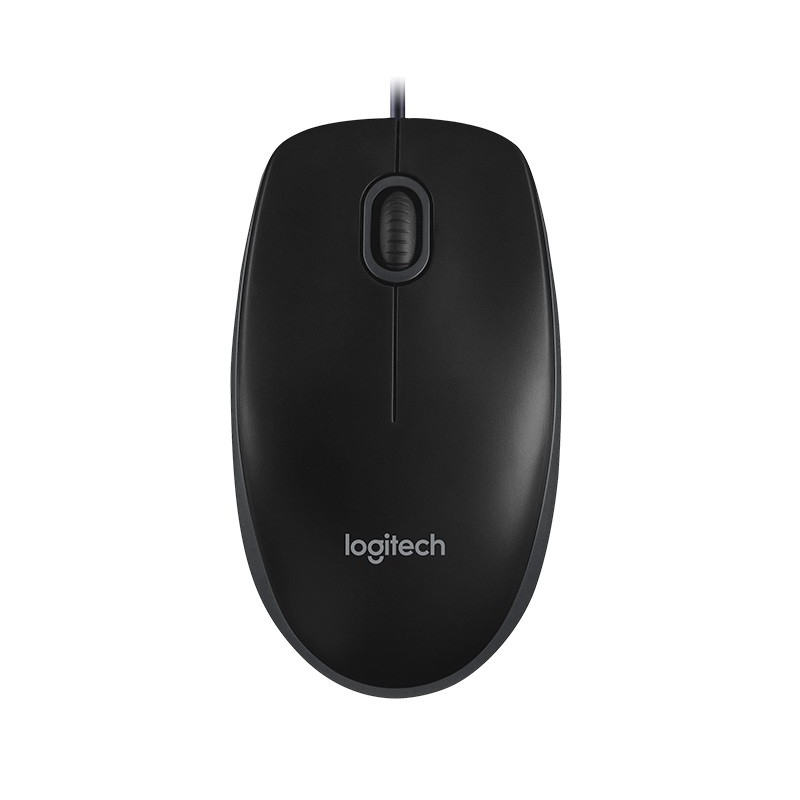 Wired Mouse: B100, Optical USB - Black