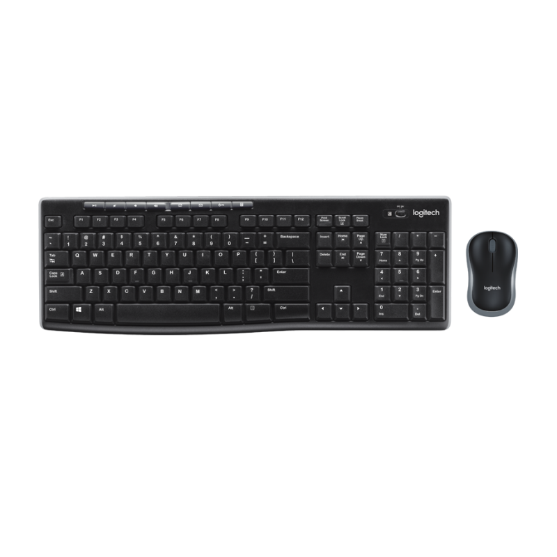 Keyboard & Mouse: MK270R, Media Wireless Combo - Black