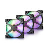 120mm Fan: DeepCool MF120 - Black (3-Pack) 120mm ARGB PWM, 500~1800 RPM, 35 dB(A), RGB Controller Included