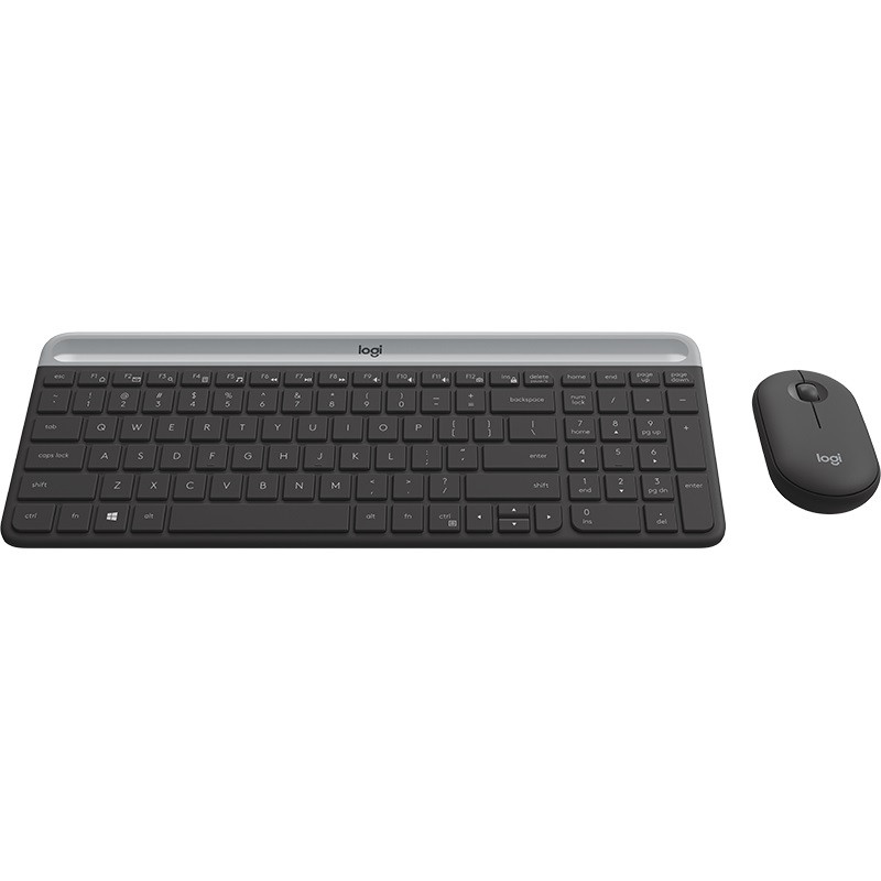 Keyboard & Mouse: MK470 Slim Wireless Keyboard and Mouse Black