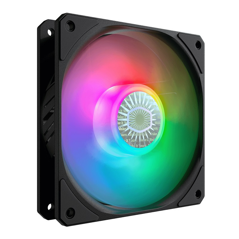 120mm Fan: SickleFlow 120 ARGB - Black 120mm ARGB PWM, 650-1800 RPM, 8-27 dBA