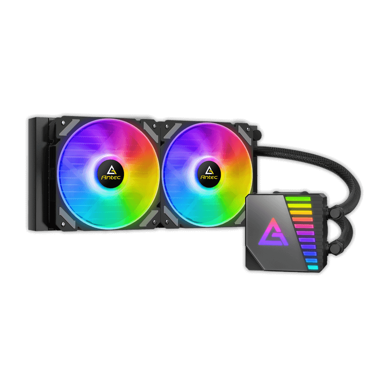 Liquid CPU Cooler: Symphony 240 ARGB, 240mm Radiator, 2x 120 ARGB PWM Fans, 277x120x27mm, Support: Intel LGA1200, LGA115x, LGA20