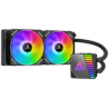 Liquid CPU Cooler: Symphony 240 ARGB, 240mm Radiator, 2x 120 ARGB PWM Fans, 277x120x27mm, Support: Intel LGA1200, LGA115x, LGA20