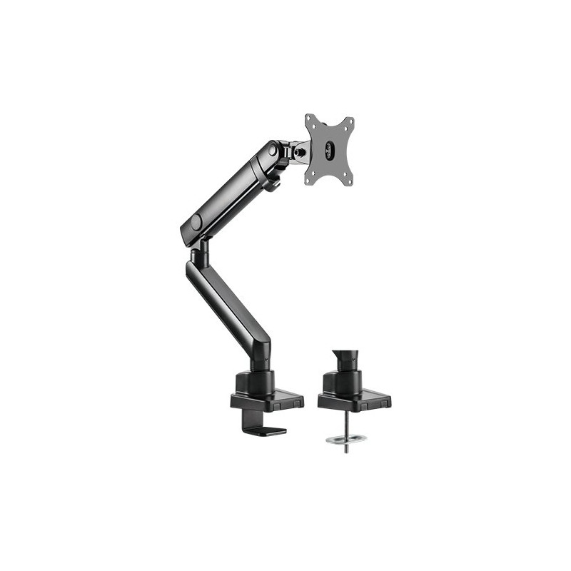 Single Monitor Aluminium Slim Mechanical Spring Monitor Arm Fit Most 17"-32" Monitor Up to 8kg per screen VESA 75x75/100x100