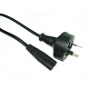 Power Cable: 3 PIN AUS Mains (MALE) - 2 PIN Power (IEC C7 FEMALE) 0.5m--1.8m