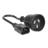 Power Cable: 3 PIN AUS Mains (FEMALE) - IEC C14 (MALE) 30cm
