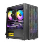 Mini-Tower: 3x RGB Fan. Large Mesh Front for excellent cooling, Side Window, Radiator 240mm. GPU 275mm, mATX/mini-ITX