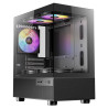 Mini-Tower Case: Antec CX200M RGB Elite - Black5x 120mm RGB Fans, 2x USB 3.0, Headphone + Mic Combo Jack, Tempered Glass Side &
