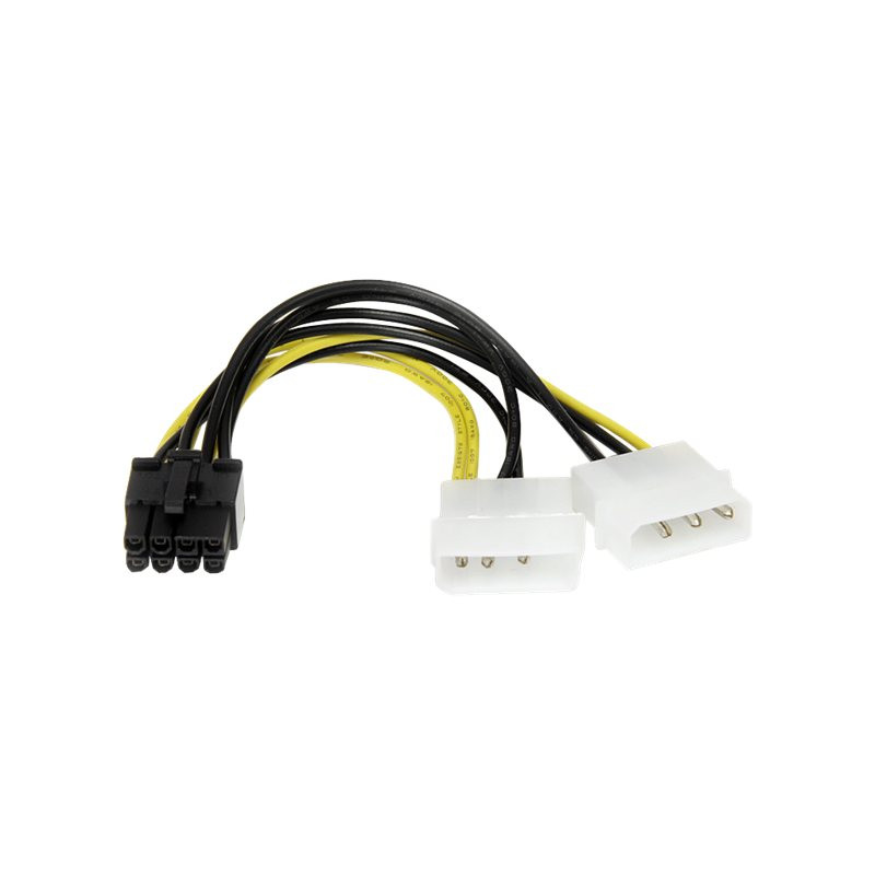 8-Pin PCI-E VGA Power to 2x Molex Cable 15cm