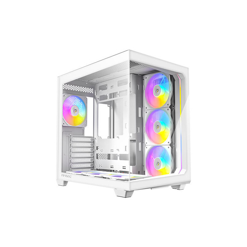 Mid-Tower Case: Antec C5 ARGB - White6x 120mm ARGB PWM Reverse Fans + 1x 120mm ARGB PWM Fan, 2x USB 3.0, 1x USB Type-C, 1x Headp